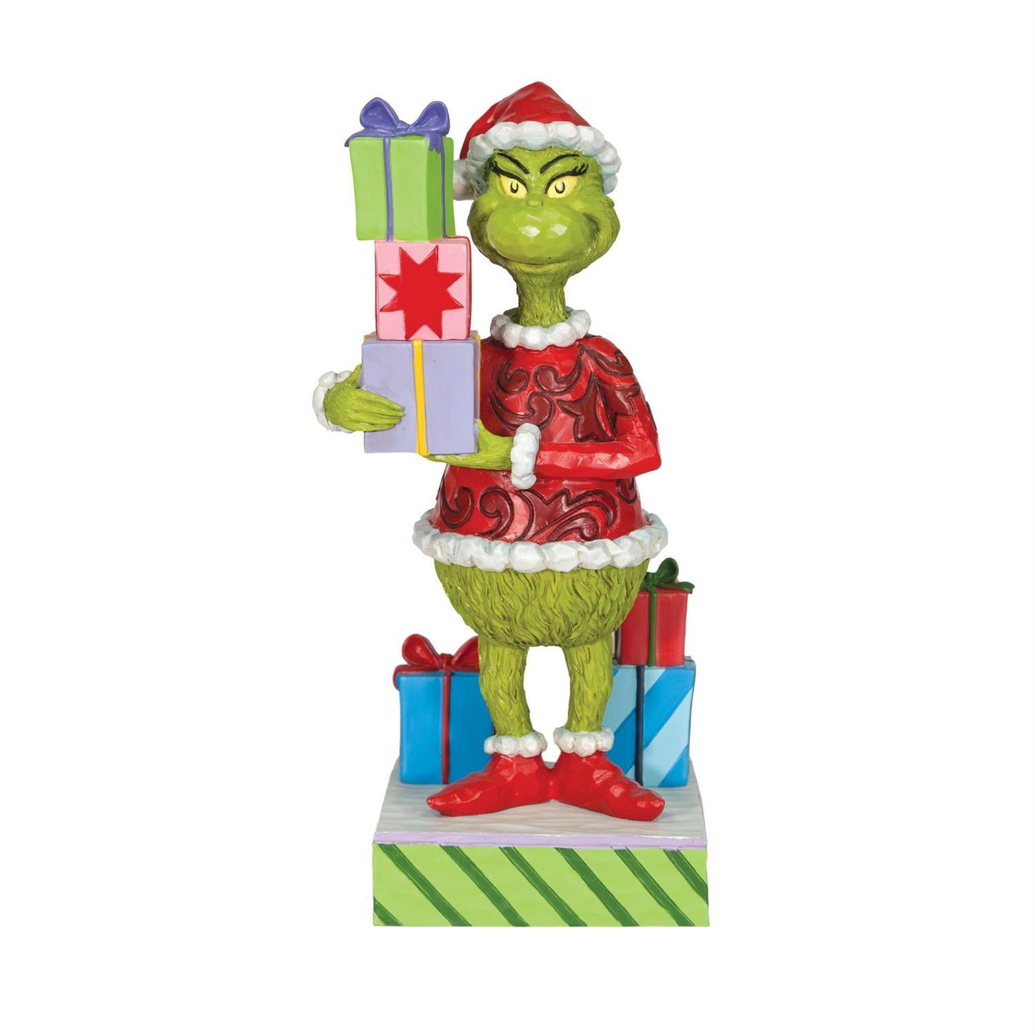 Jim Shore Dr Seuss Grinch Holding Presents Figurine