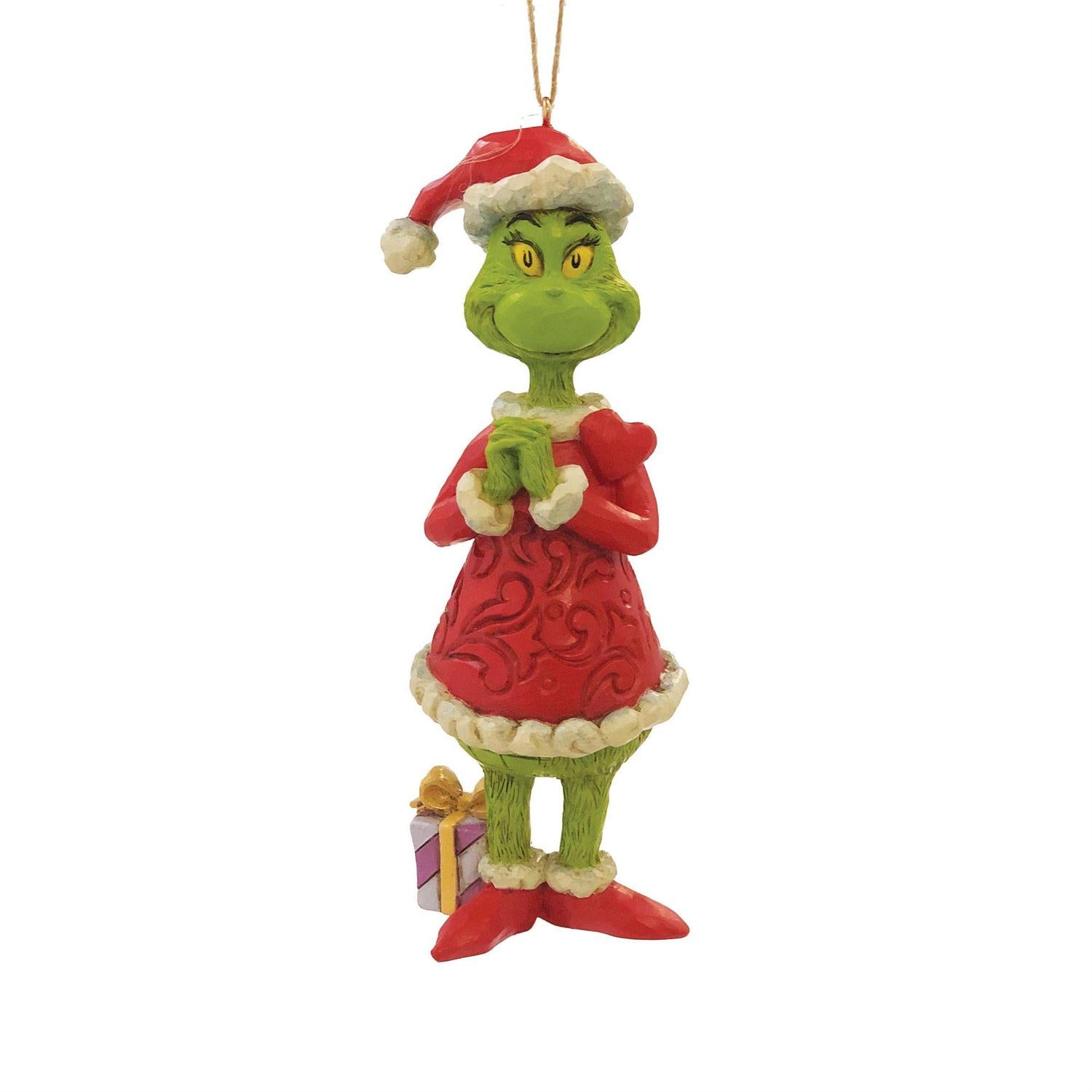Jim Shore Dr Seuss Grinch w/lg Heart Ornament