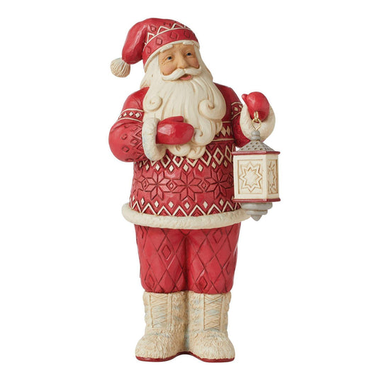 Jim Shore Nordic Noel Bundled Up for a Cozy Christmas Santa Figurine