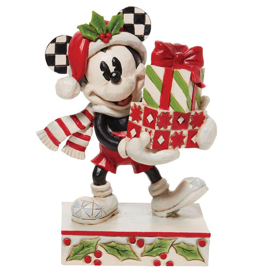 Jim Shore Disney Black and White Mickey A Season of Giving