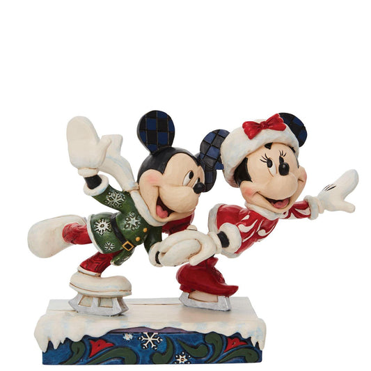 Jim Shore Disney Mickey and Minnie Skating Sweethearts