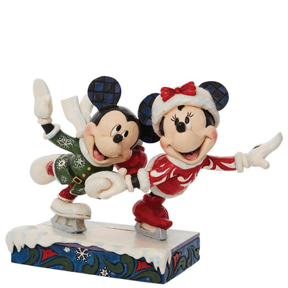Jim Shore Disney Mickey and Minnie Skating Sweethearts