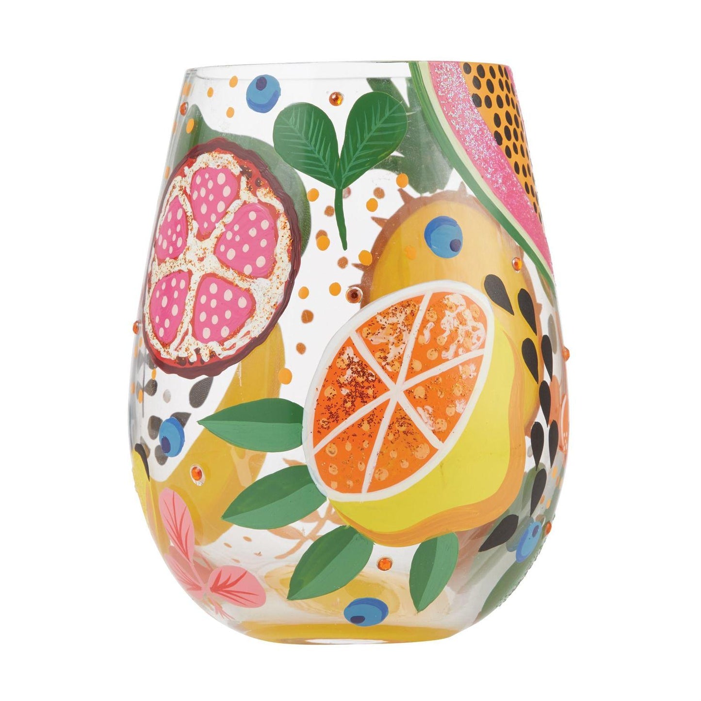 Tropical Fruit Lolita Stemless Wine Glass