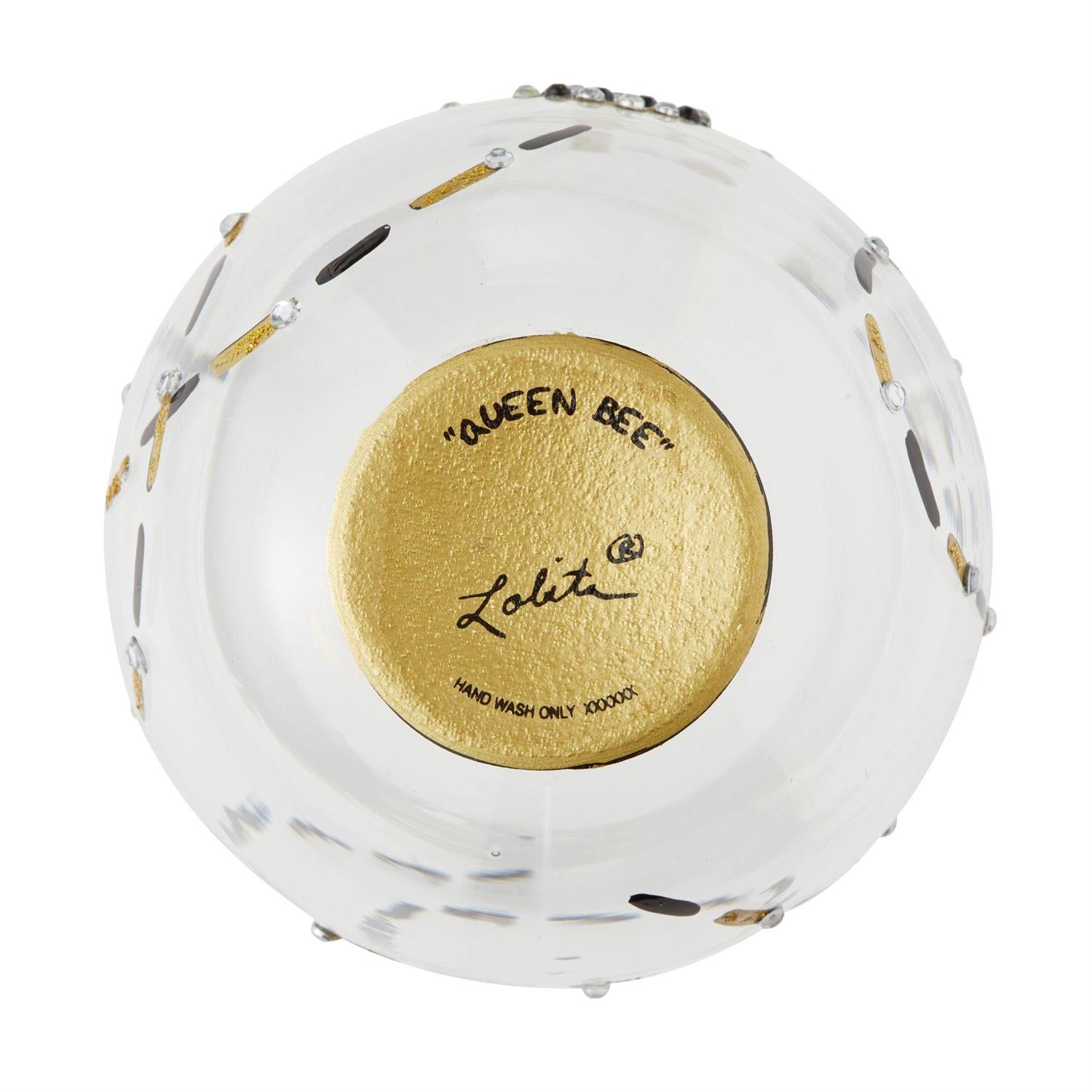Queen Bee Stemless Lolita Wine Glass Enesco