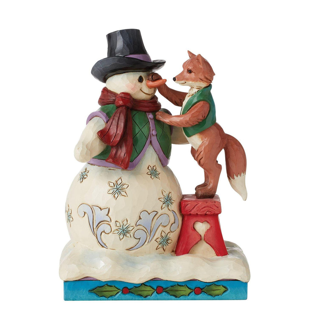Jim Shore Building Friendships Together Snowman and Fox