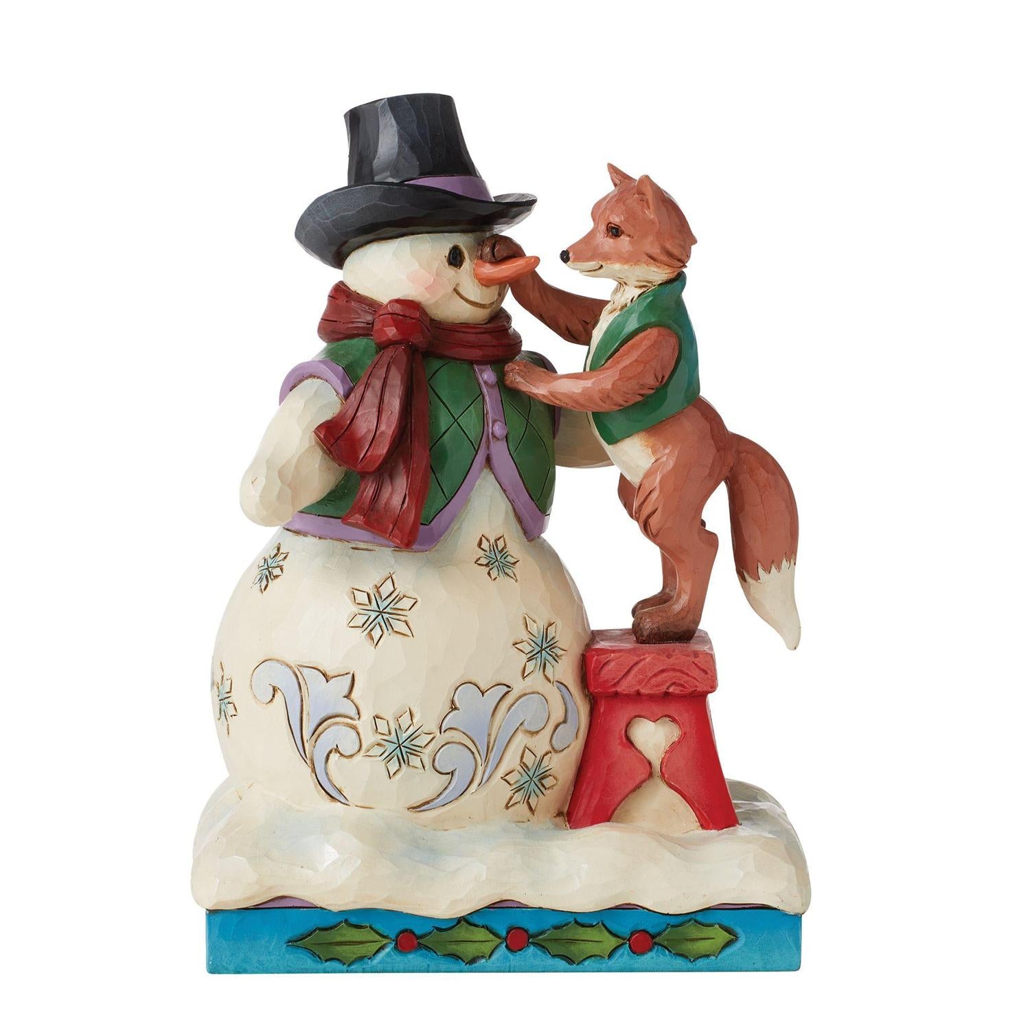 Jim Shore Building Friendships Together Snowman and Fox