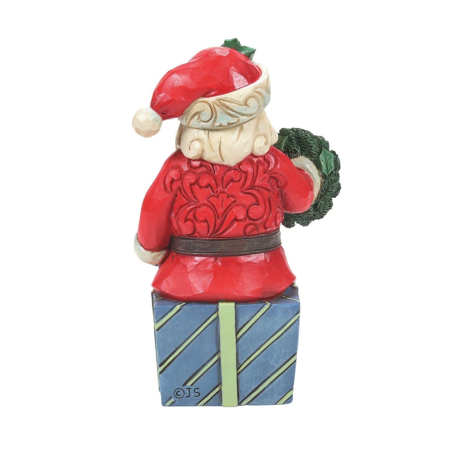 Jim Shore Mini Santa Sitting on Gifts
