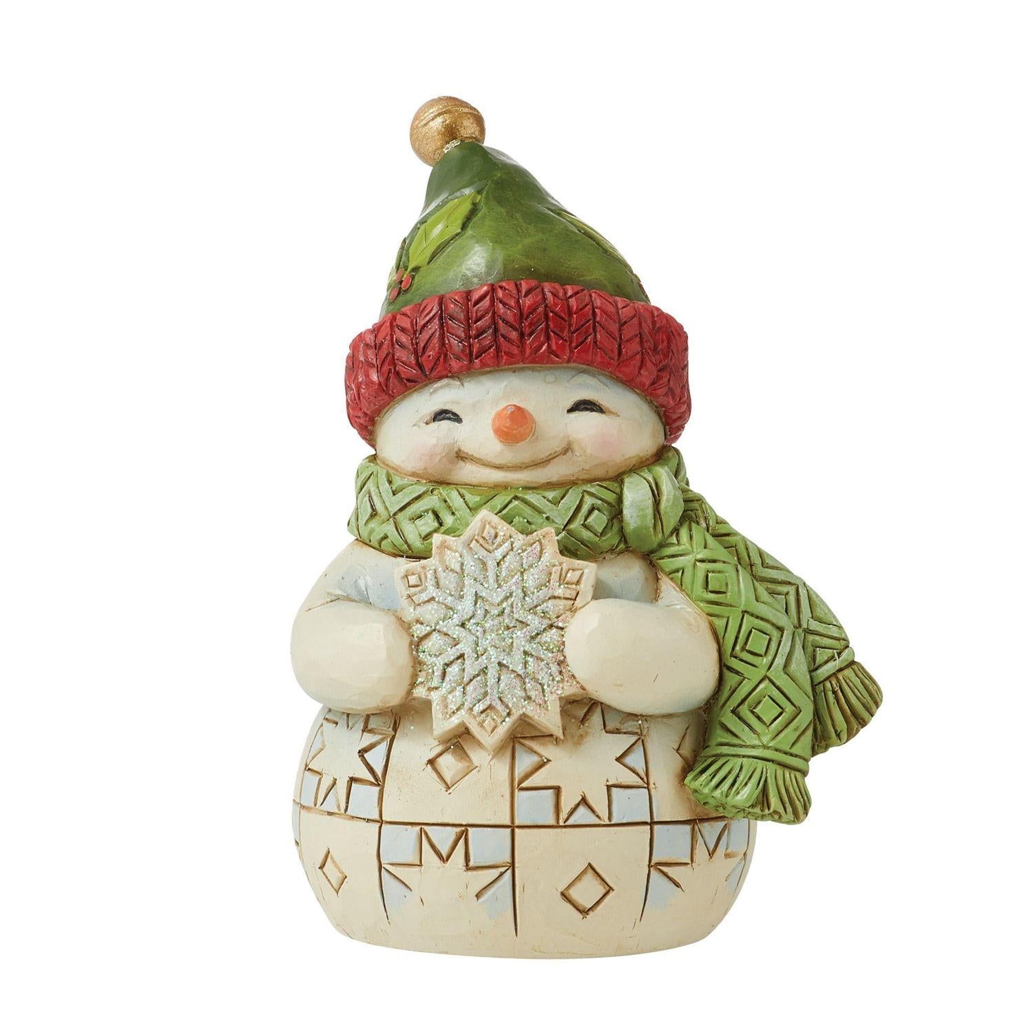 Jim Shore Mini Snowman with Snowflake