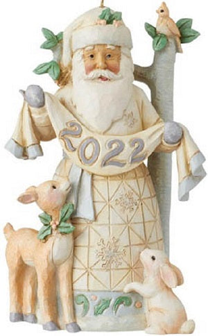 Jim Shore Heartwood Creek Santa Woodland Dated 2022 Ornament