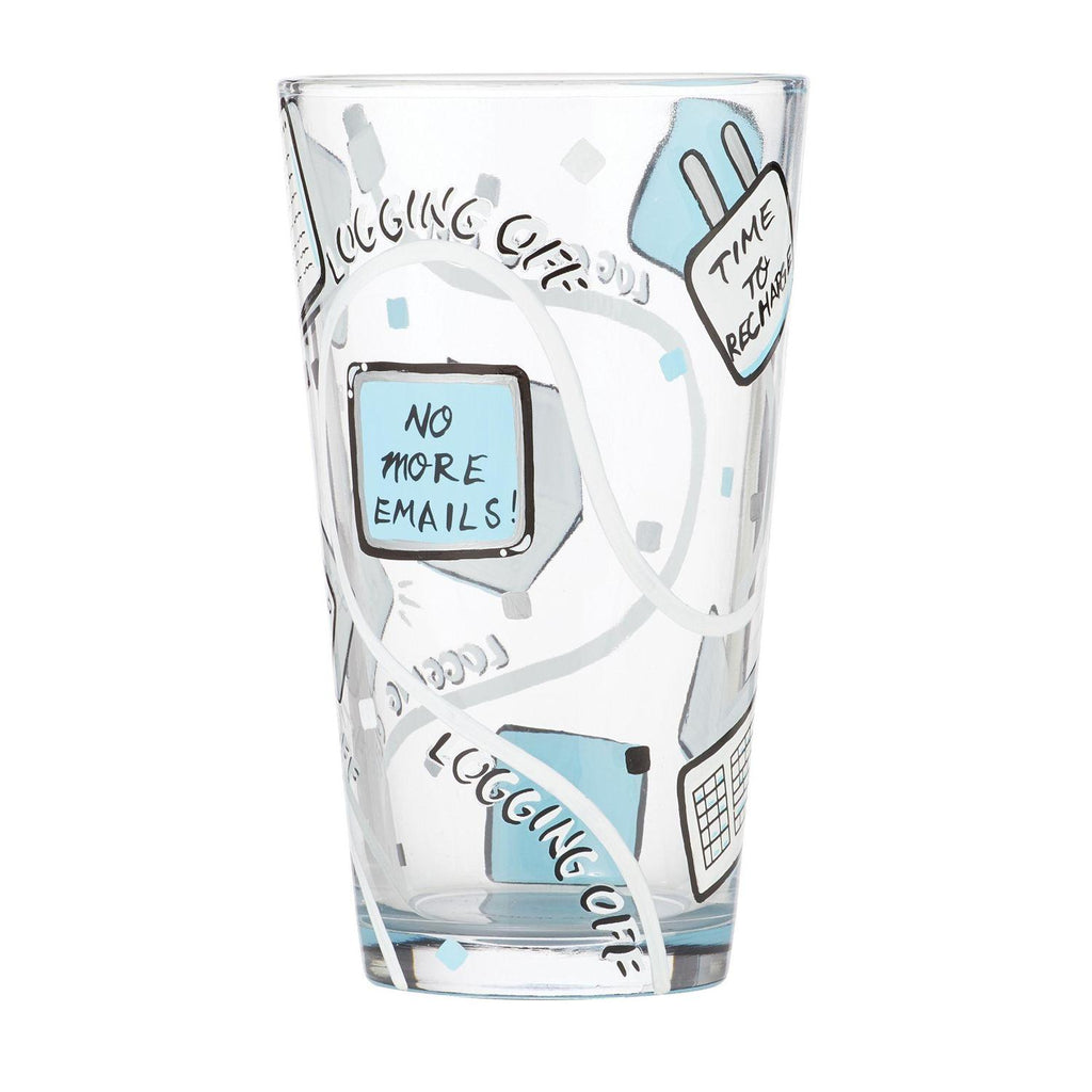 Lolita Beer Pilsner Pint Glass Logging Off