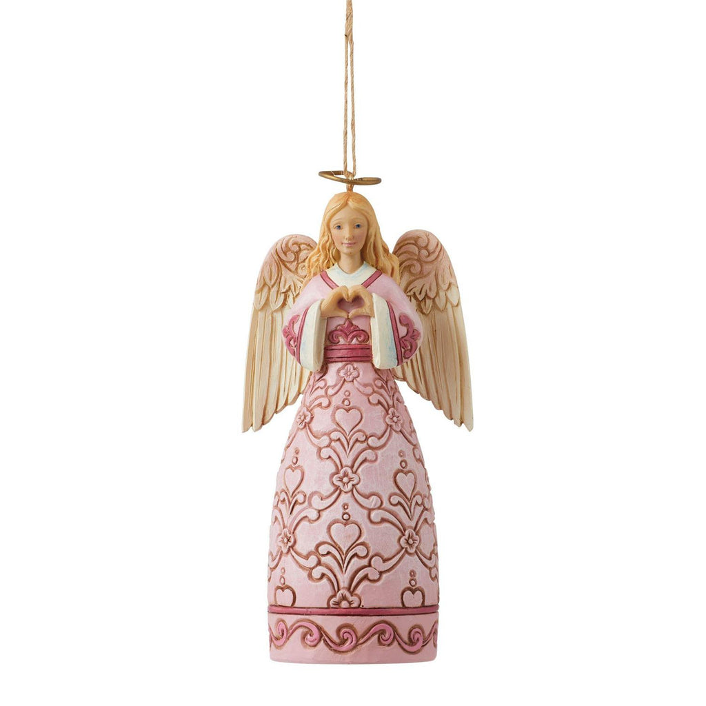 Jim Shore Heartwood Creek Hanging Pink Angel Ornament
