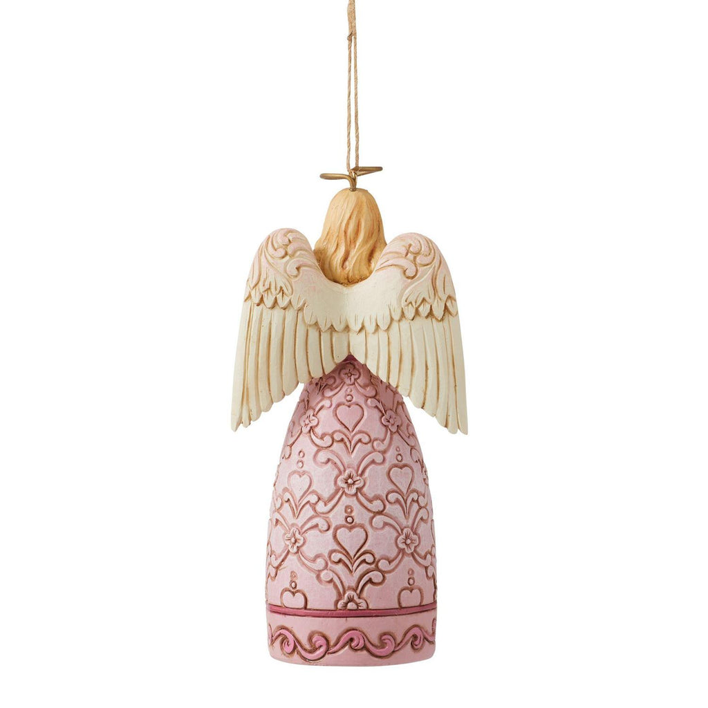 Jim Shore Heartwood Creek Hanging Pink Angel Ornament
