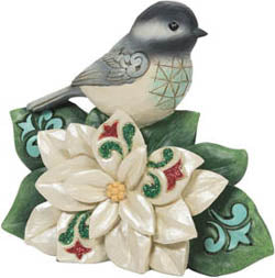 Jim Shore Joy Blooms Here Chickadee