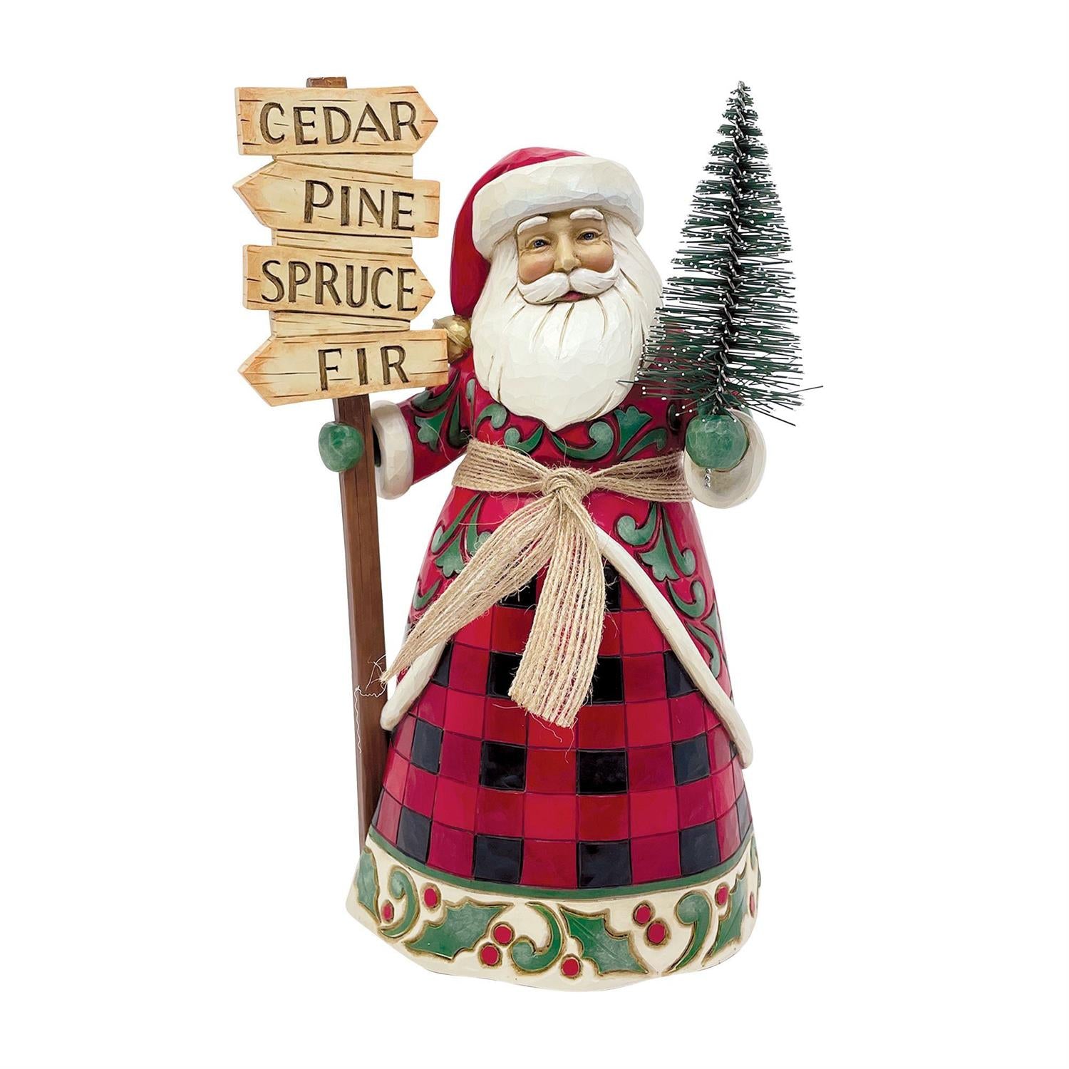Jim Shore Country Living Santa with Tree Figurine