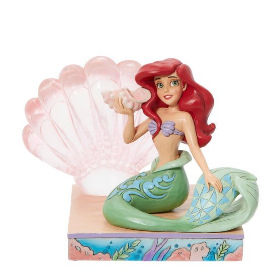 Jim Shore Disney Ariel Clear Resin Shell Figurine