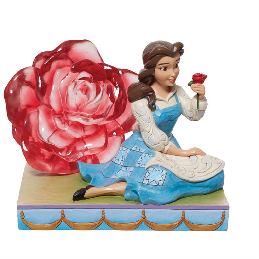 Jim Shore Disney Belle Clear Rose Figurine