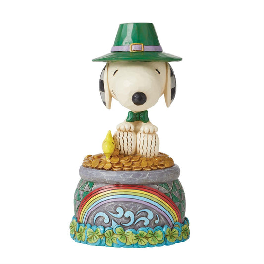 Jim Shore Snoopy on Pot of Gold Lucky Ol' Dog