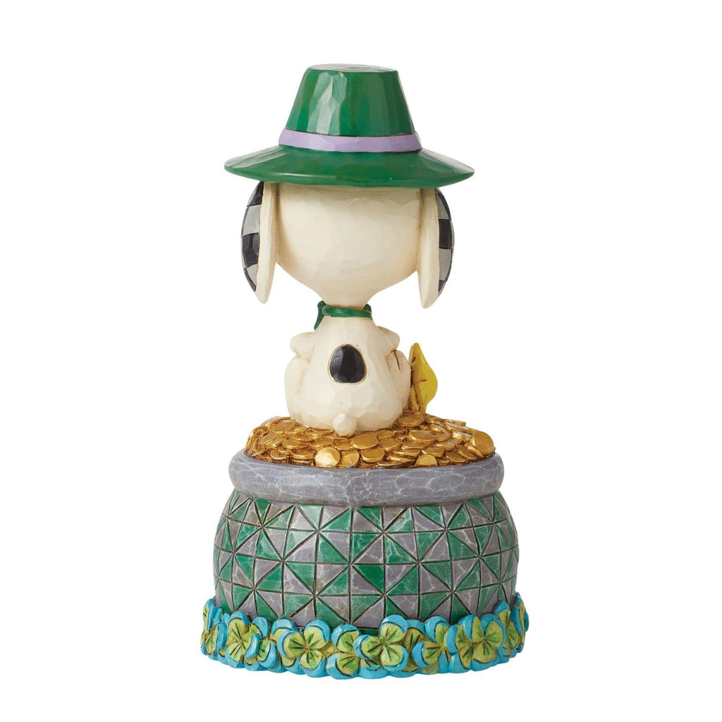 Jim Shore Snoopy on Pot of Gold Lucky Ol' Dog