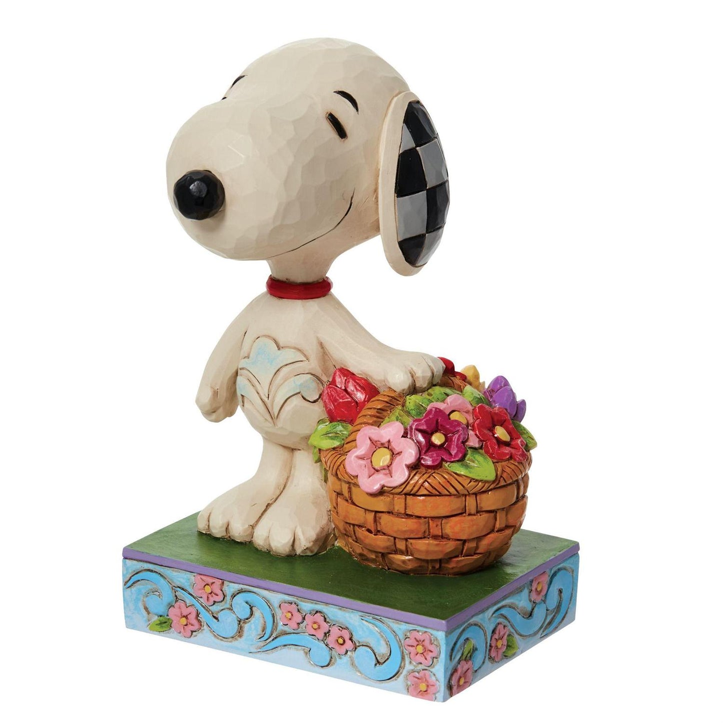 Jim Shore Peanuts Snoopy Happiness is a Basket of Blooms