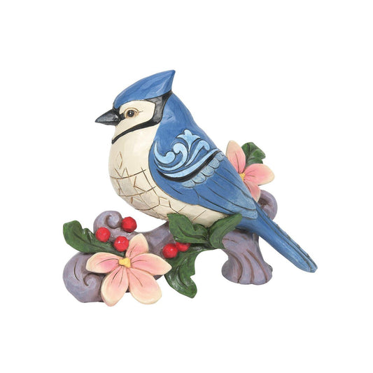 Jim Shore Blue Jay with Flowers