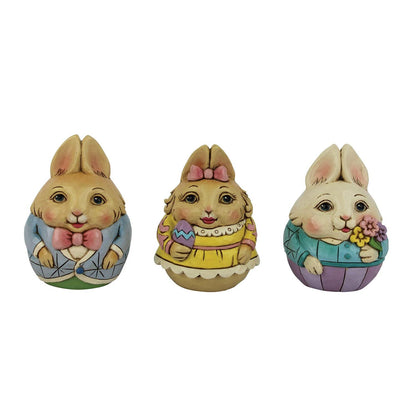 Jim Shore Set of 3 Mini Bunny Eggs