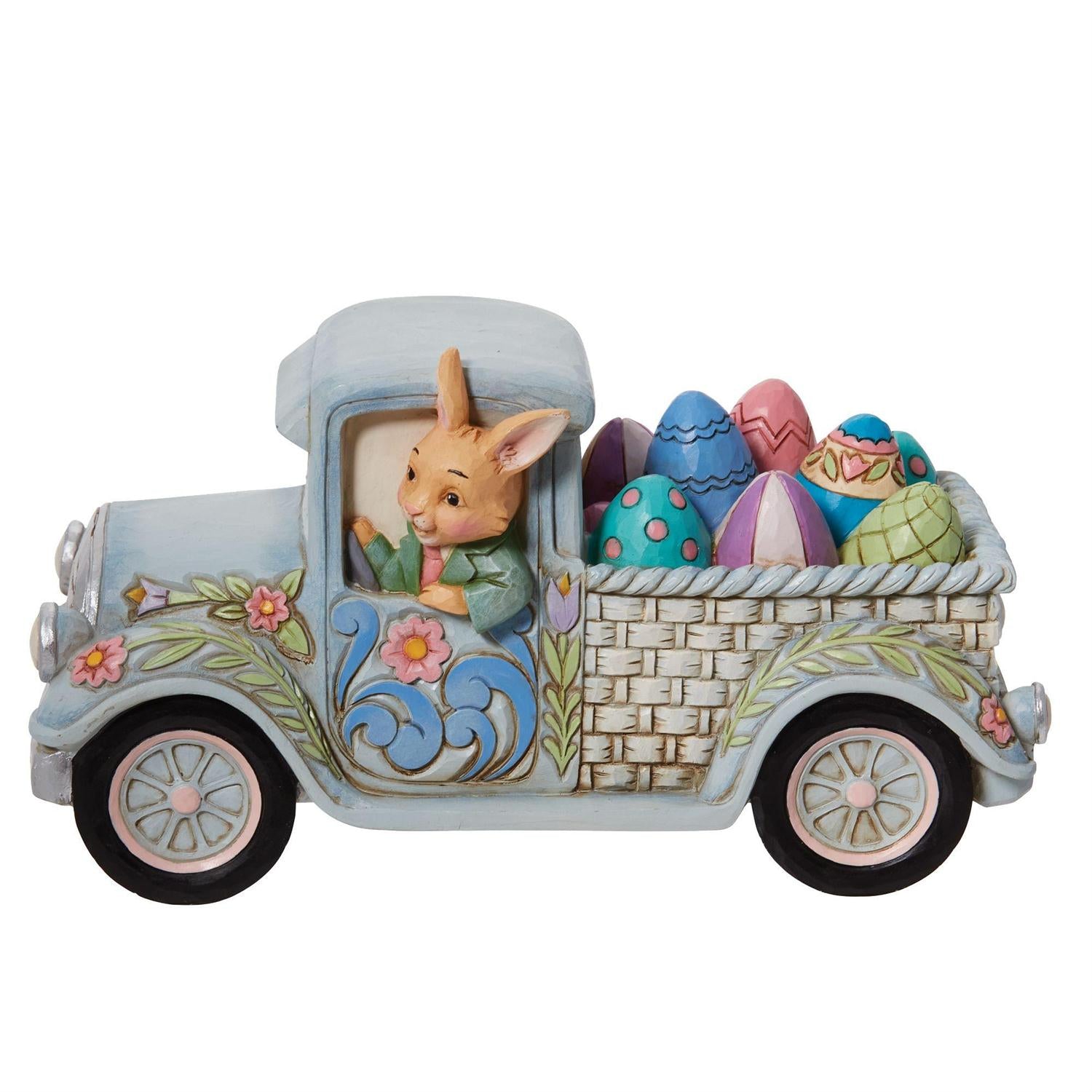 Jim Shore Easter Truck with Bunny and Eggs