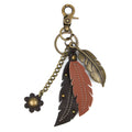 Feather Charming Metal Keychain
