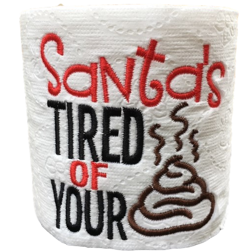 Santas Tired Toilet Paper