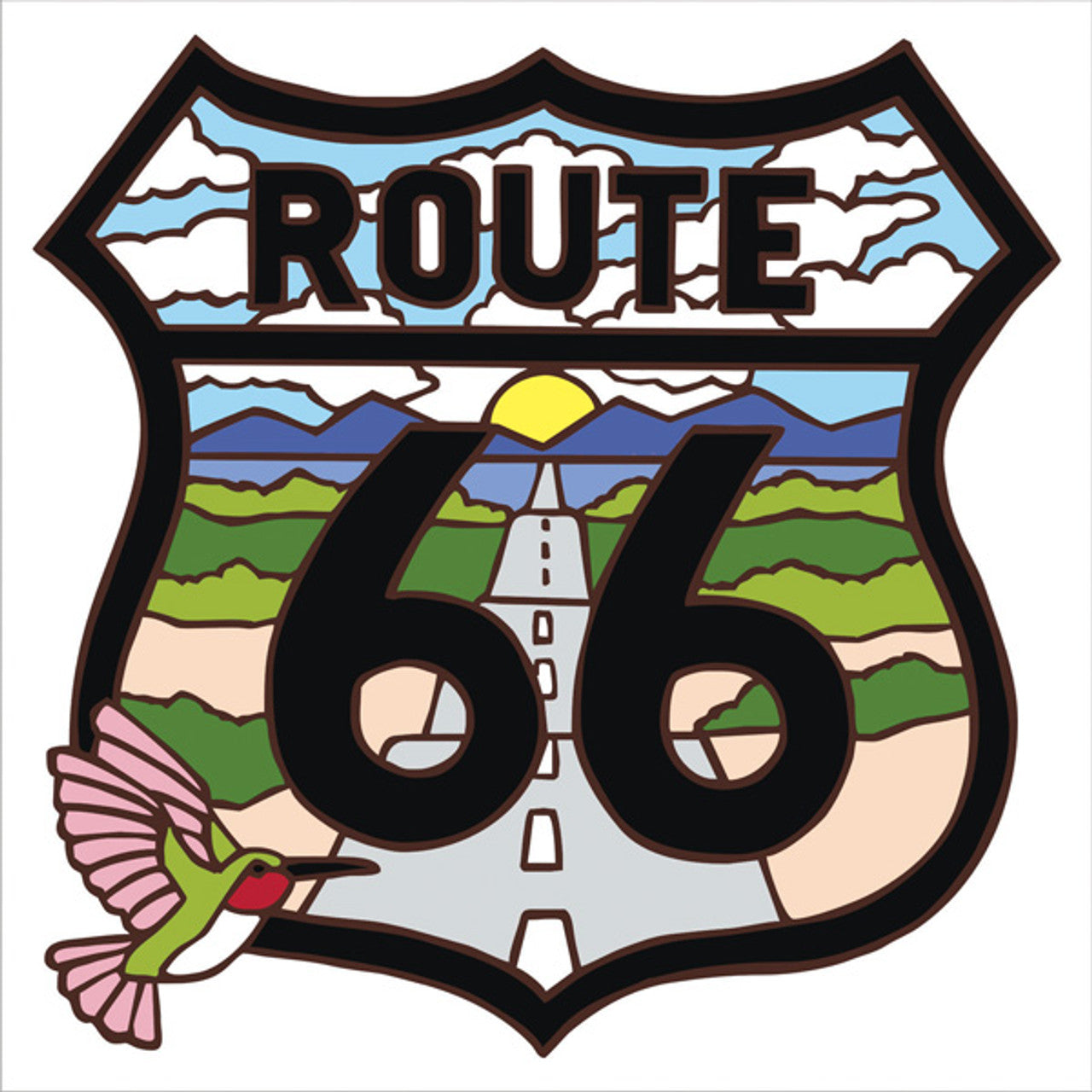 Route 66 Hummingbird White Tile