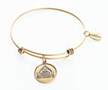 Home Is Where The Heart Is Gold Expandable Bangle Charm Bracelet