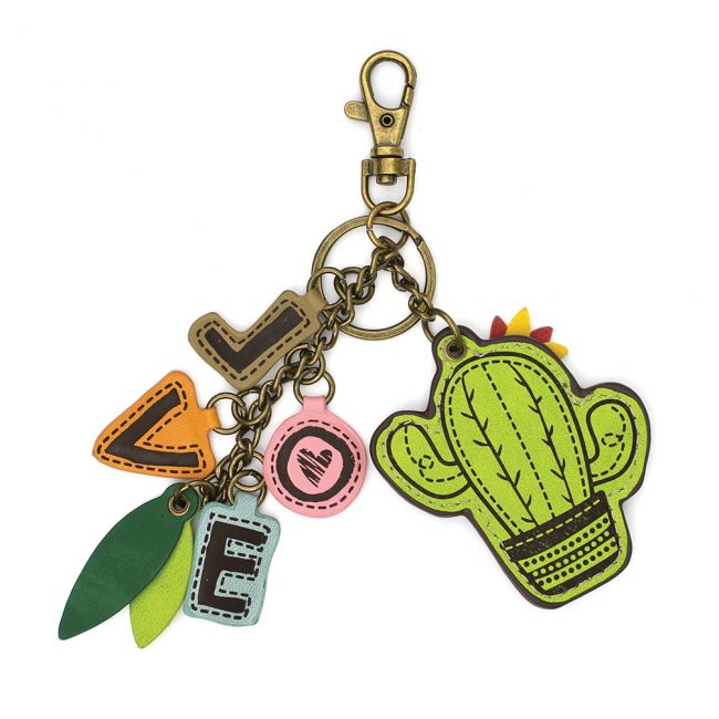 Cactus & Love Charming Metal Keychain