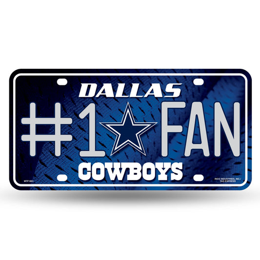 Dallas Cowboys #1 Fan Metal Tag/License Plate