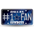 Dallas Cowboys #1 Fan Metal Tag/License Plate