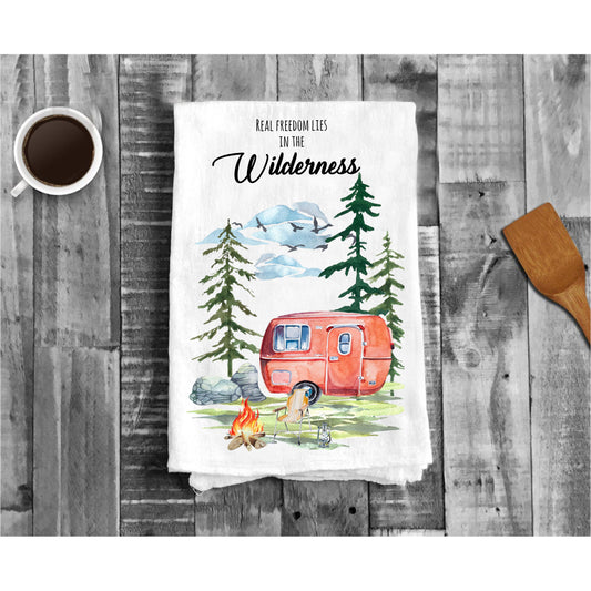 Real Freedom Lies in the Wilderness Cotton Tea Dish Towels