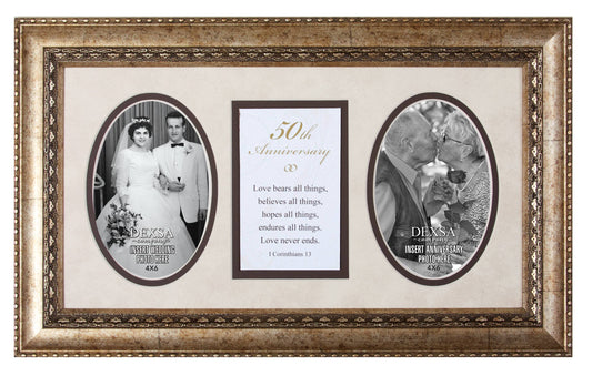 50th Anniversary Then and Now Photo Frame