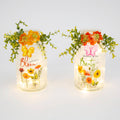 Lighted Frosted Glass Vase Small