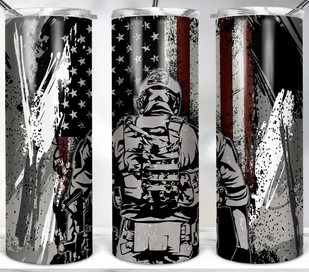 Army American Flag Tumbler