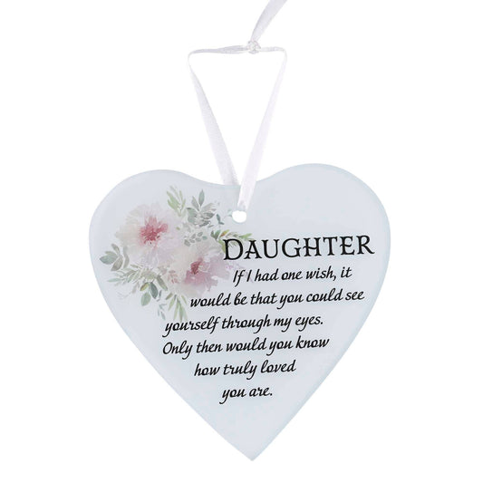 Daughter If I Had One Wish..Glass Ornament