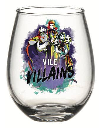 Vile Villains Oversized Disney Teardrop Glass