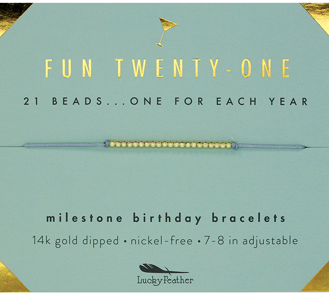Fun Twenty One Gold Bracelet