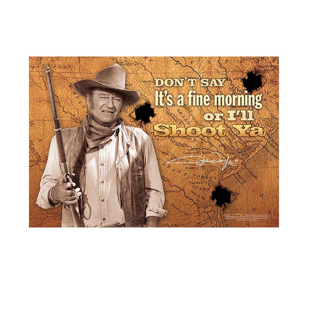 John Wayne Tin Sign