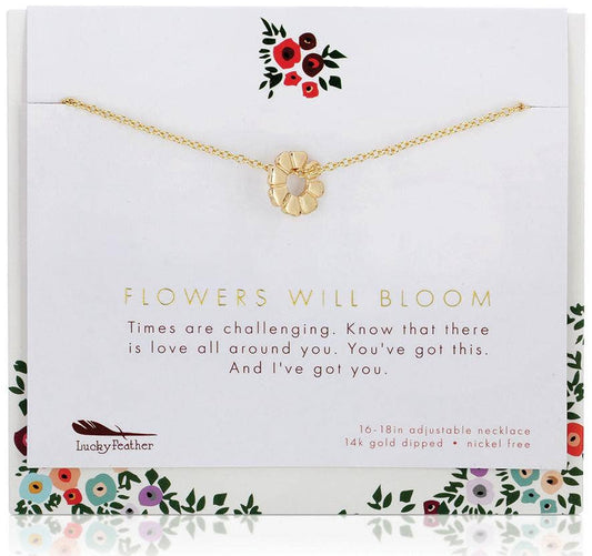 Flowers Will Bloom Necklace with Card/Env