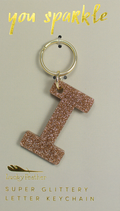 I Glitter Keychain