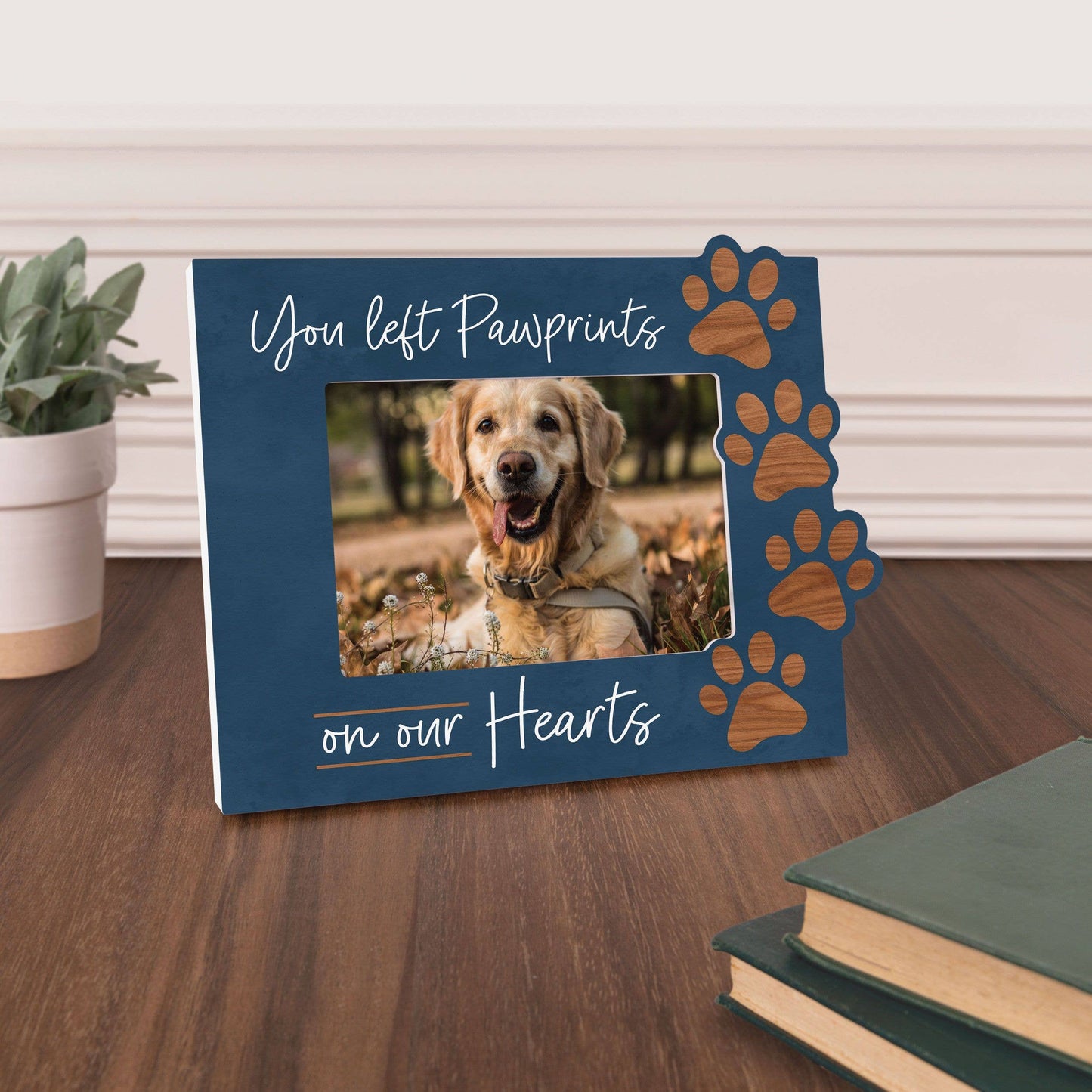You Left Pawprints On Our Hearts Photo Frame