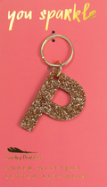 P Glitter Keychain