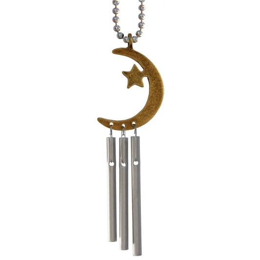 Crescent Moon and Star Car Charm Chime