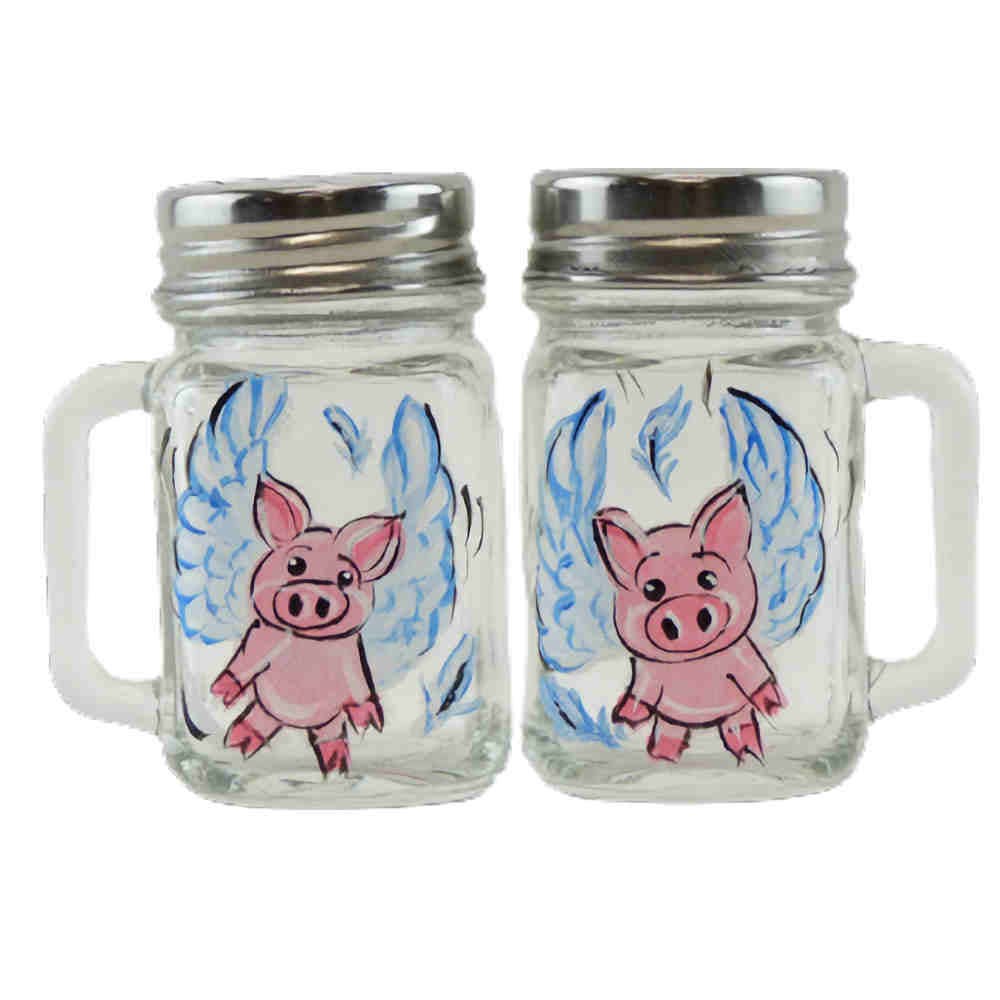 When Pigs Fly Mason Jar Salt & Pepper