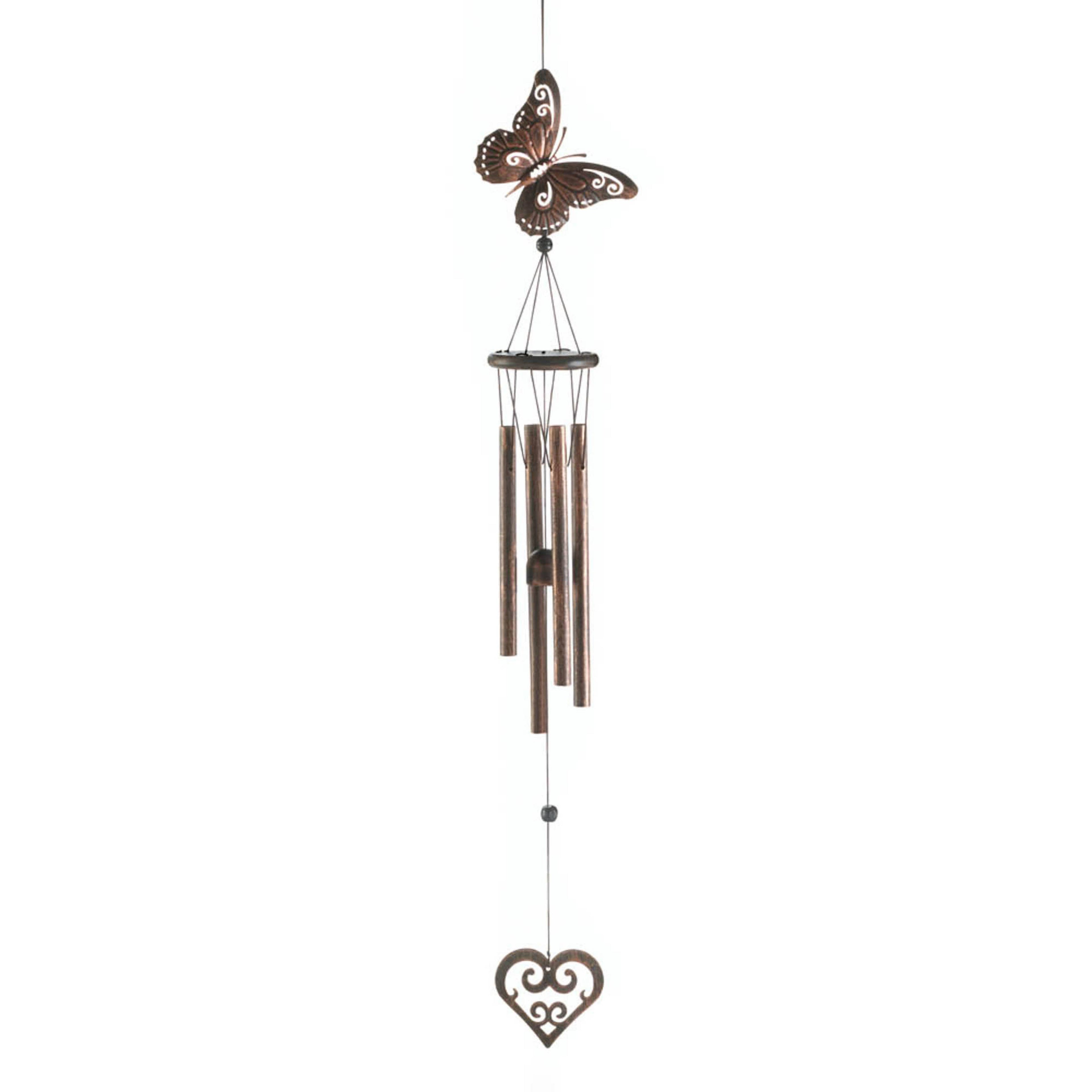 Zingz & Thingz - Butterfly And Heart Wind Chimes