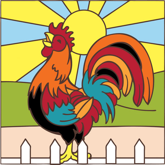 Rooster Crowing (Sand) Tile