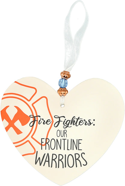 Fire Fighters Heart-Shaped Ornament